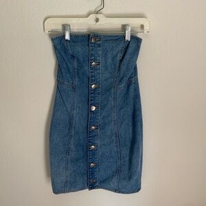 MP | D Denim Jean Strapless Drress XS